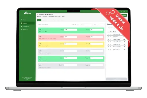Logiciel de concours de belote – Licence à vie